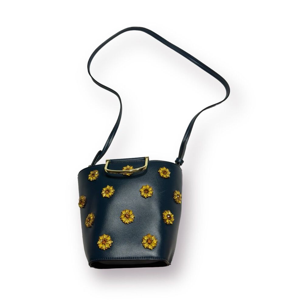 London‎ Fog Tillary Crossbody Bucket Jewel Purse Bohochic Cottagecore Floral Bag